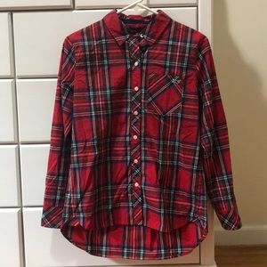 Red Plaid Vineyard Vines button down